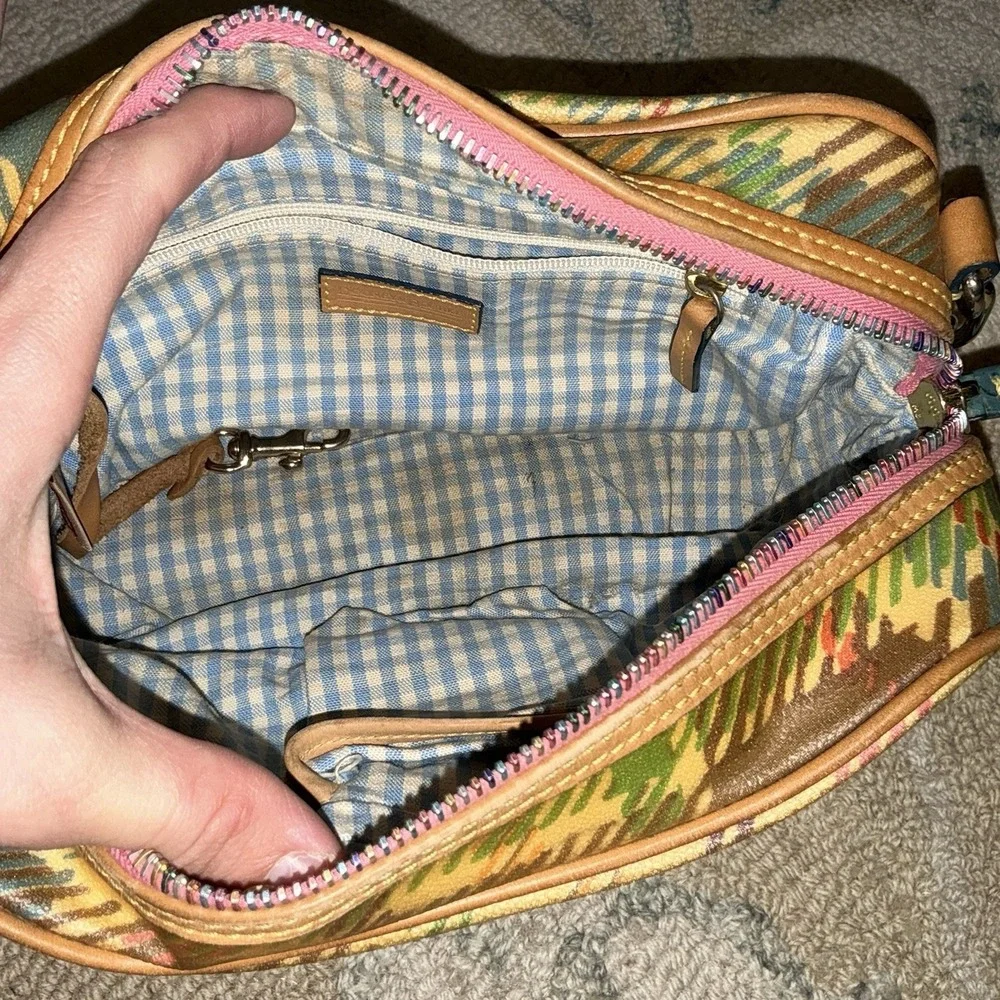 Dooney & Bourke Y2K Multicolor‎ Plaid Baguette Shoulder Bag